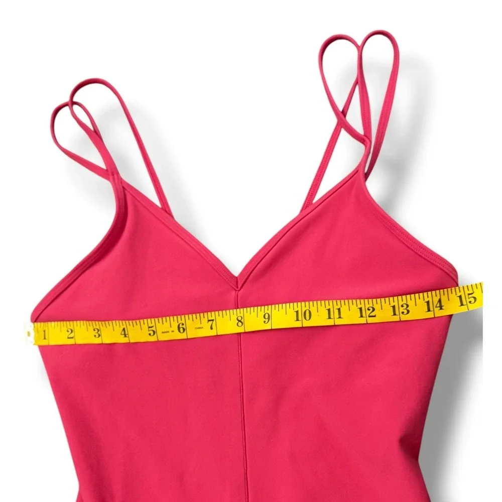 Alo Yoga Suns Out Romper Womens Medium Pink Activewear Sleeveless Bodysuit
